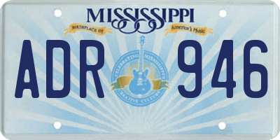 MS license plate ADR946