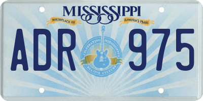 MS license plate ADR975