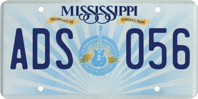 MS license plate ADS056