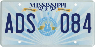MS license plate ADS084