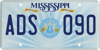 MS license plate ADS090