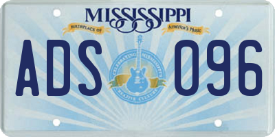 MS license plate ADS096