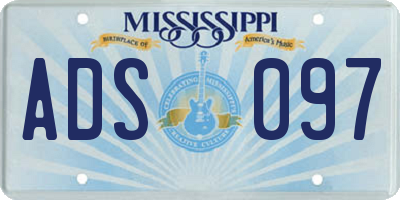MS license plate ADS097