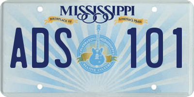 MS license plate ADS101
