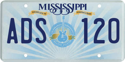 MS license plate ADS120
