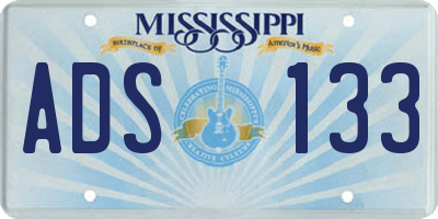 MS license plate ADS133
