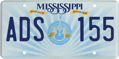 MS license plate ADS155