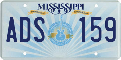 MS license plate ADS159