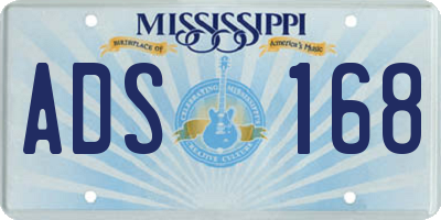 MS license plate ADS168