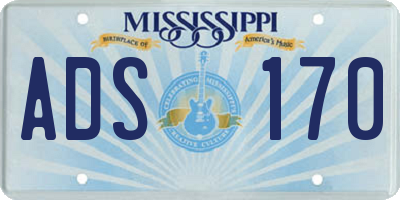 MS license plate ADS170
