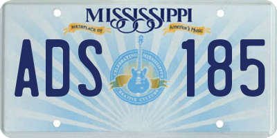 MS license plate ADS185