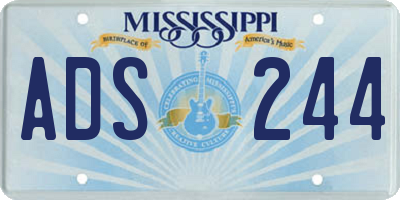 MS license plate ADS244
