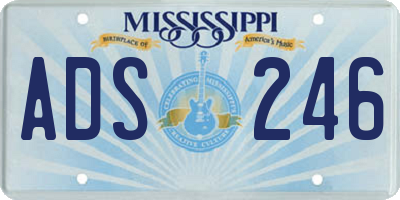 MS license plate ADS246