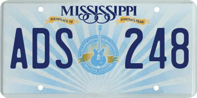 MS license plate ADS248