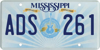 MS license plate ADS261