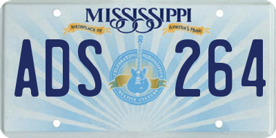 MS license plate ADS264