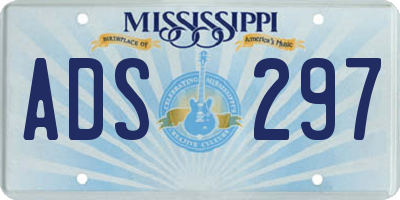 MS license plate ADS297