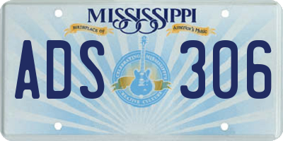 MS license plate ADS306