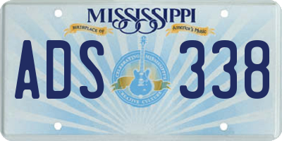 MS license plate ADS338