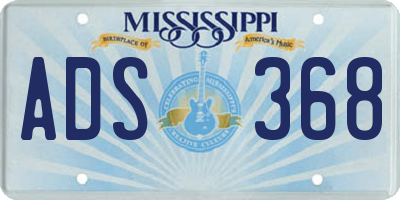 MS license plate ADS368