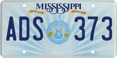MS license plate ADS373