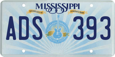 MS license plate ADS393