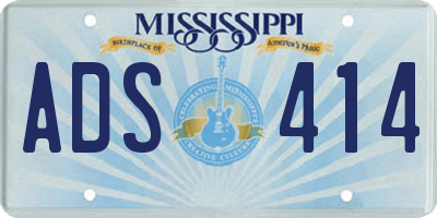 MS license plate ADS414