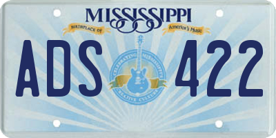 MS license plate ADS422