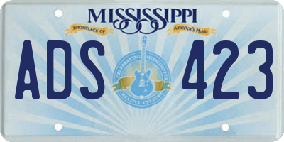MS license plate ADS423