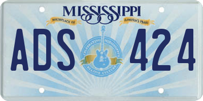 MS license plate ADS424