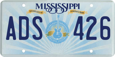 MS license plate ADS426