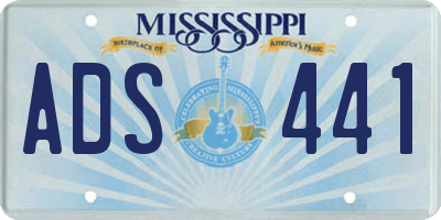MS license plate ADS441
