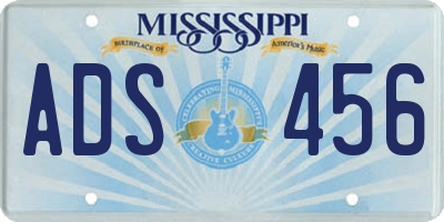 MS license plate ADS456