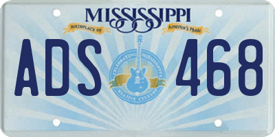 MS license plate ADS468