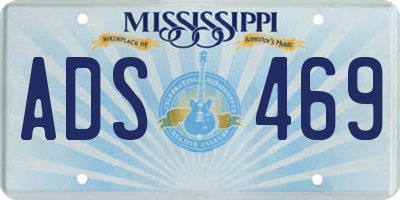 MS license plate ADS469