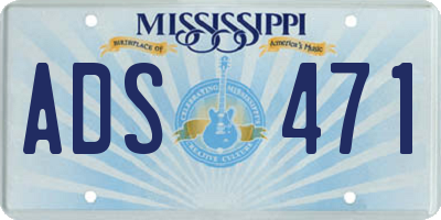 MS license plate ADS471