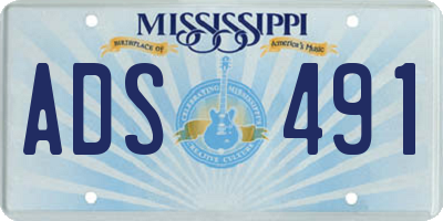 MS license plate ADS491
