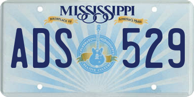 MS license plate ADS529