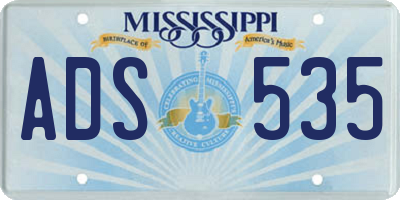 MS license plate ADS535