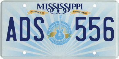 MS license plate ADS556