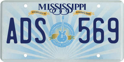 MS license plate ADS569