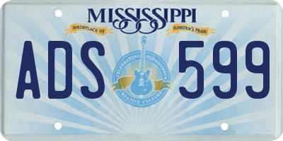 MS license plate ADS599
