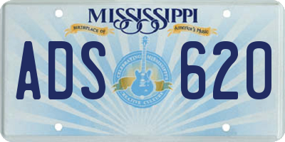 MS license plate ADS620