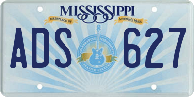 MS license plate ADS627