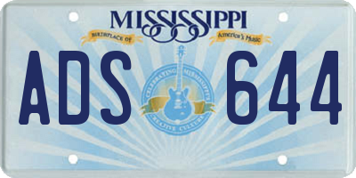 MS license plate ADS644