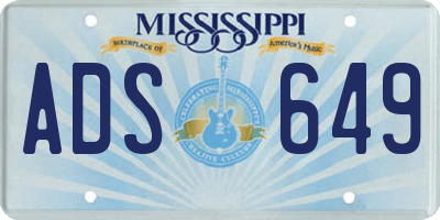 MS license plate ADS649