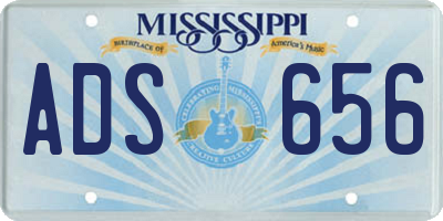 MS license plate ADS656
