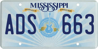 MS license plate ADS663