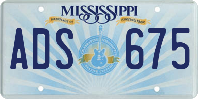 MS license plate ADS675