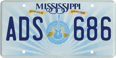 MS license plate ADS686